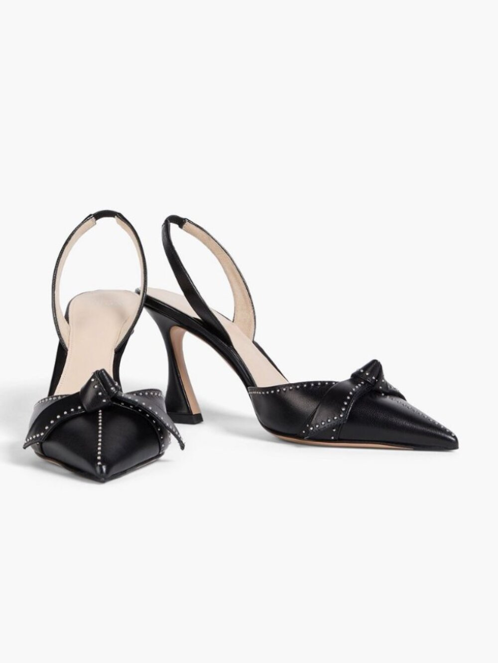 ALEXANDRE BIRMAN Clarita Bell 85 bow studded slingbacks, NIB with dustbag, 38.5